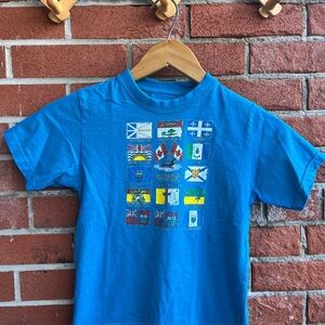 Vintage Kids Canadiana Tee - Canadian Provincial Flags Kids T-Shirt